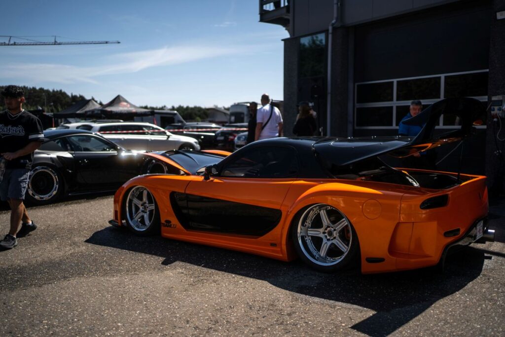 Orange and black Japanese Mazda RX-7 FD from The Fast and the Furious