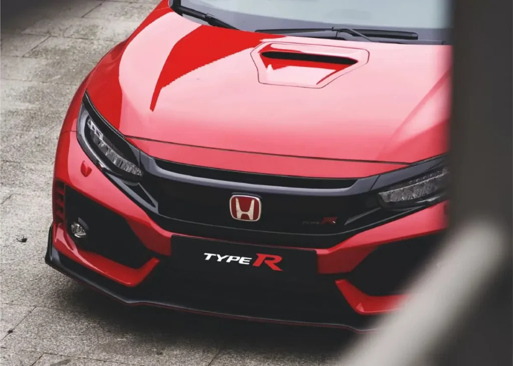Close-up of the Honda Civic Type R