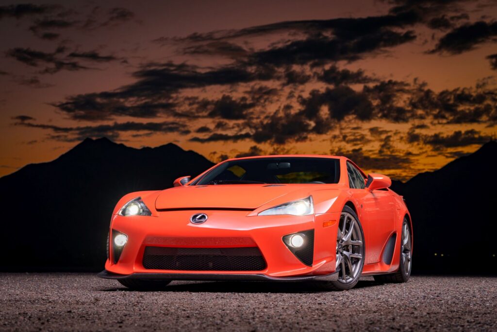 Front view of ultra-rare Lexus LFA