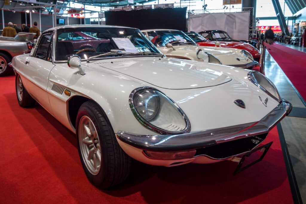 Sports car Mazda Cosmo Sport 110S, Series II, 1970. Europe's greatest classic car exhibition "RETRO CLASSICS"