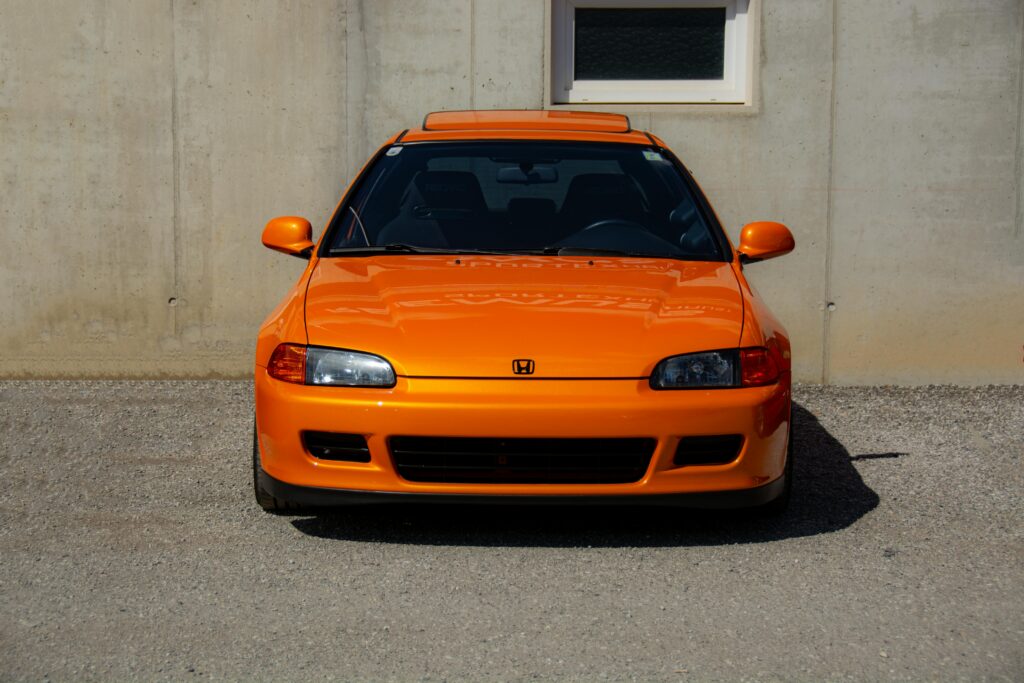 orange honda civic