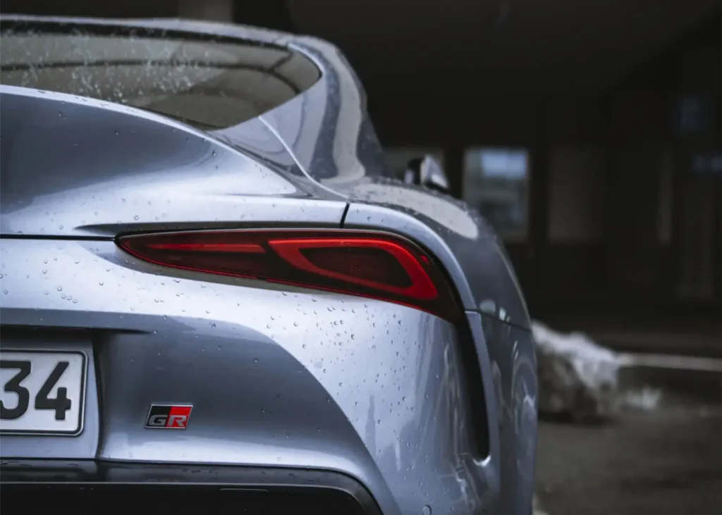 Toyota GR Supra in the rain