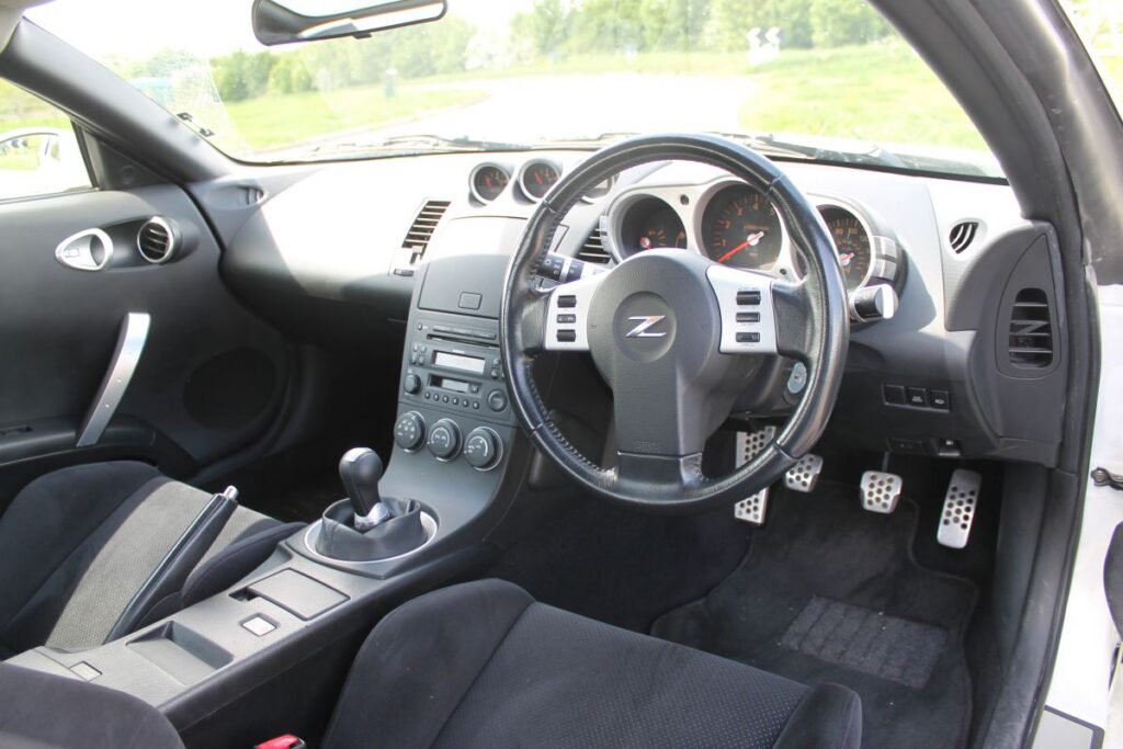 A view of the driver's seat and dashboard in the rare Nismo S-Tune GT